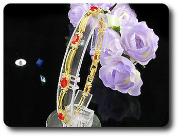 8x3mm Red Ruby Bracelet