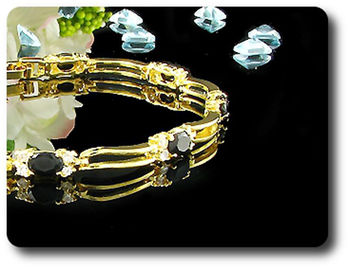 BRACELET SAPHIR NOIR