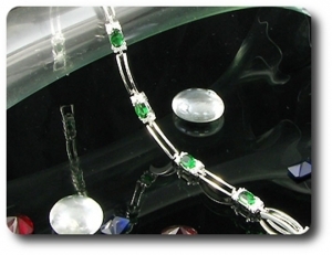 8x3mm Green Emerald Bracelet