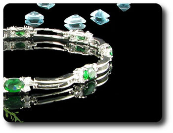 8x3mm Green Emerald Bracelet