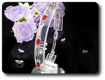 8x3mm Red Ruby Bracelet