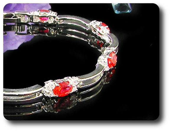 8x3mm Red Ruby Bracelet