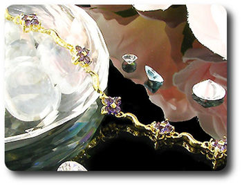 36x3mm Purple Amethyst Bracelet