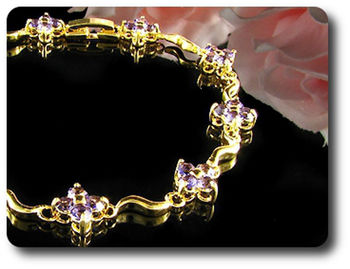 36x3mm Purple Amethyst Bracelet