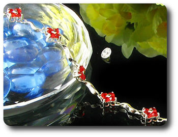 36x3mm Red Ruby Bracelet