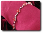 36x3mm Red Ruby Bracelet