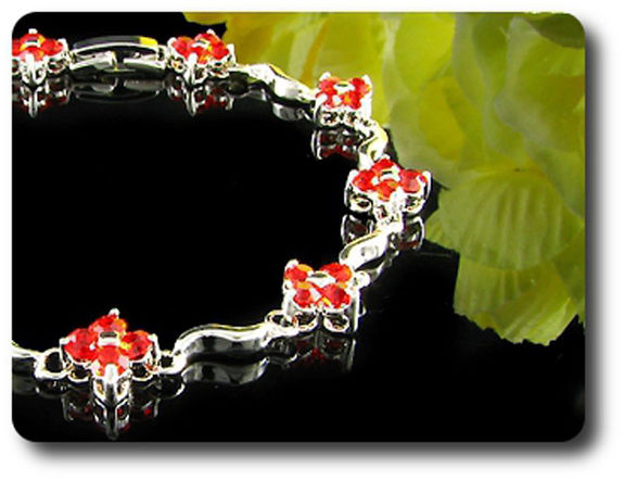 36x3mm Red Ruby Bracelet