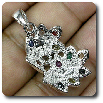 PENDENTIF GRENAT RUBIS SAPHIR