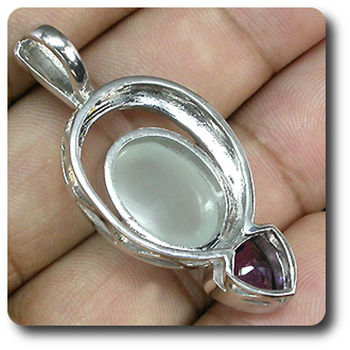 PENDENTIF AIGUE-MARINE AMETHYSTE