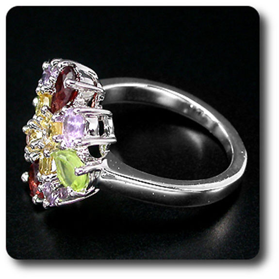 CITRINE GARNET AMETHYST RING