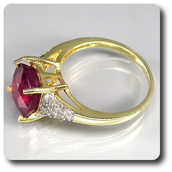 BAGUE RUBIS & DIAMANT
