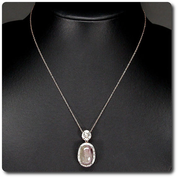 PENDENTIF SAPHIR & DIAMANT + CHAINE