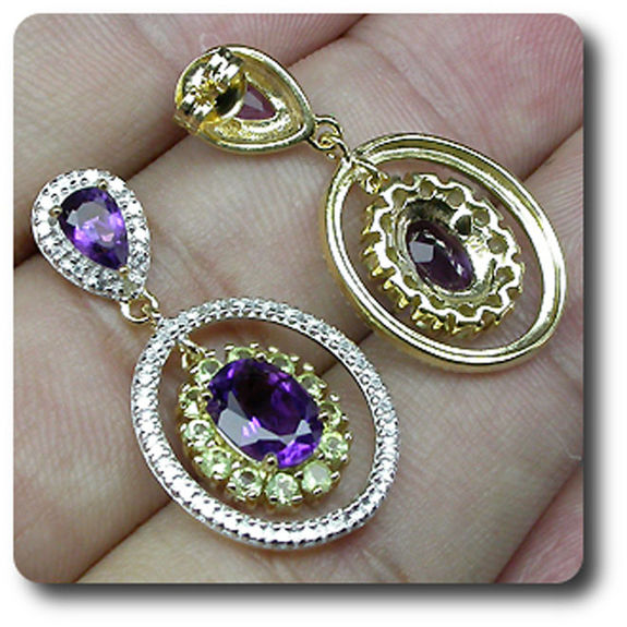 AMETHYST & PERIDOT EARRINGS