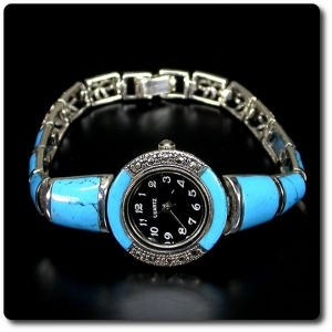 MONTRE TURQUOISE & MARCASSITE