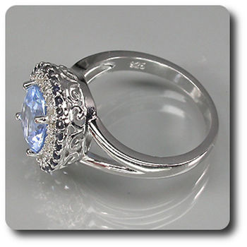 BAGUE TOPAZE SAPHIR DIAMANT
