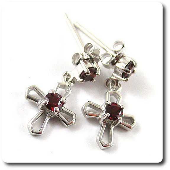 BOUCLES D'OREILLE GRENAT