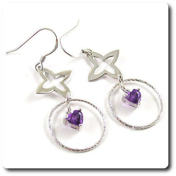 BOUCLES D'OREILLE AMETHYSTE