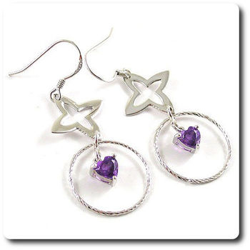 BOUCLES D'OREILLE AMETHYSTE