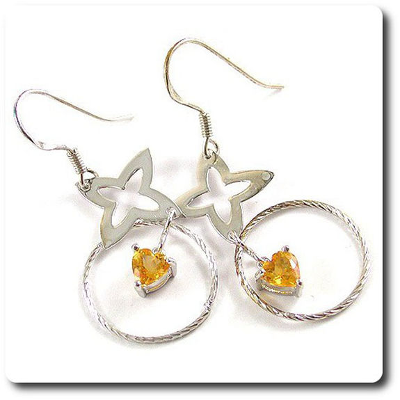 BOUCLES D'OREILLE CITRINE
