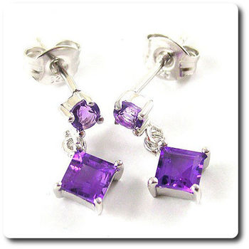 BOUCLES D'OREILLE AMETHYSTE