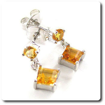 BOUCLES D'OREILLE CITRINE