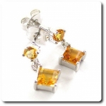 BOUCLES D'OREILLE CITRINE