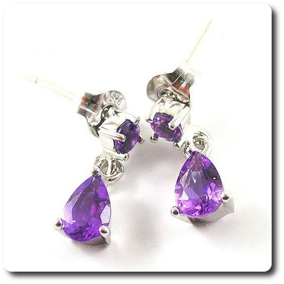 BOUCLES D'OREILLE AMETHYSTE