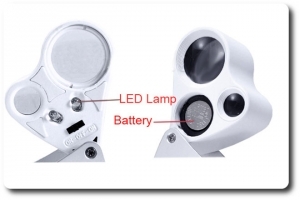 30X60X Led Light Dual Jewelers LOUPE