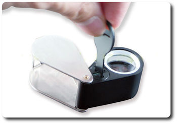 10X TRIPLET Gem LOUPE + LED & UV LIGHT