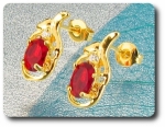 BOUCLES D'OREILLE RUBIS