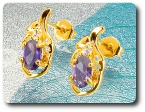 BOUCLES D'OREILLE AMETHYSTE