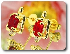 BOUCLES D'OREILLE RUBIS