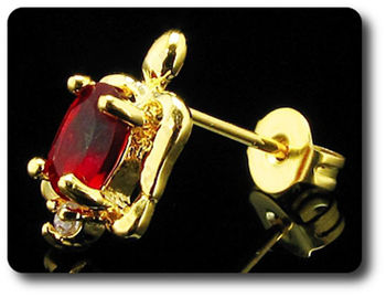 BOUCLES D'OREILLE RUBIS