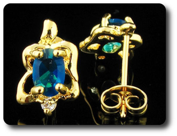 2x7mm Blue Sapphire Earrings