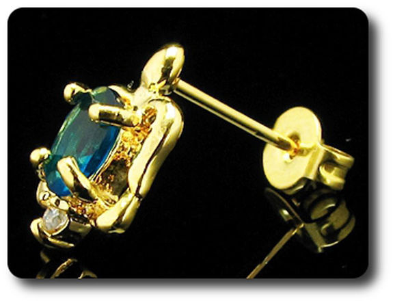 2x7mm Blue Sapphire Earrings