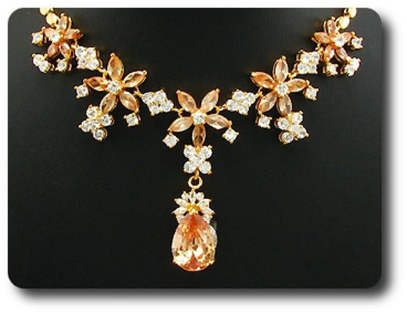 COLLIER SAPHIR ORANGE