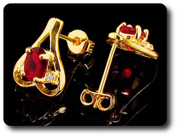 BOUCLES D'OREILLE RUBIS