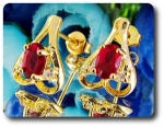 BOUCLES D'OREILLE RUBIS