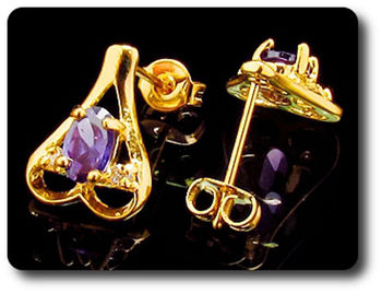 BOUCLES D'OREILLE AMETHYSTE