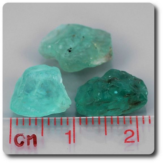 12.95 cts 3 pcs. APATITE CRYSTAL