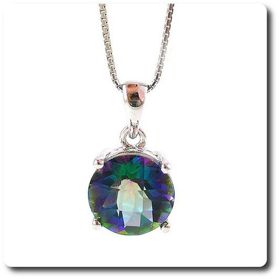 PENDENTIF TOPAZE ARC EN CIEL