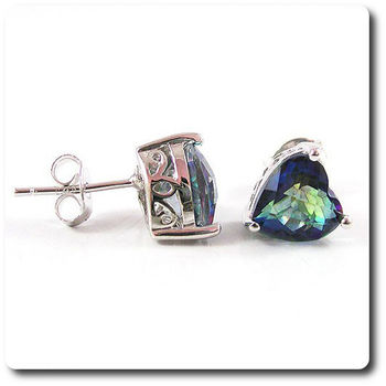 BOUCLES D'OREILLE TOPAZE ARC EN CIEL