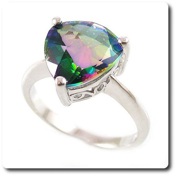 BAGUE TOPAZE ARC EN CIEL