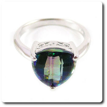 BAGUE TOPAZE ARC EN CIEL