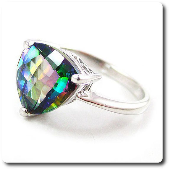 BAGUE TOPAZE ARC EN CIEL