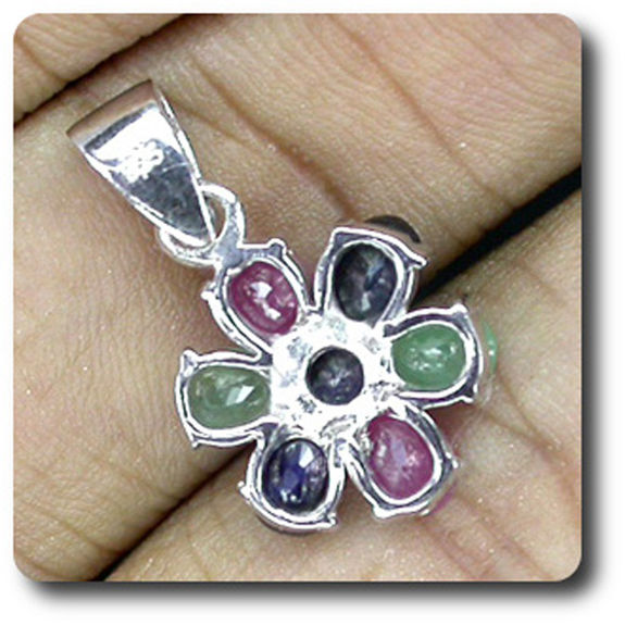 EMERALD RUBY SAPPHIRE PENDANT