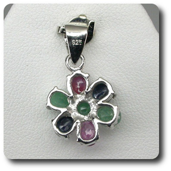 EMERALD RUBY SAPPHIRE PENDANT