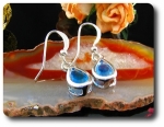 BOUCLES D'OREILLE TOPAZE BLEU