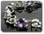 8x8mm Purple Amethyst Bracelet
