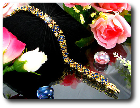 60x3mm Blue Sapphire Bracelet